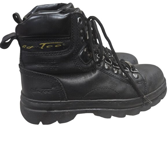 AdTec Black Leather Womens Steel Toe Work Boots Size 9 - Picture 5 of 7